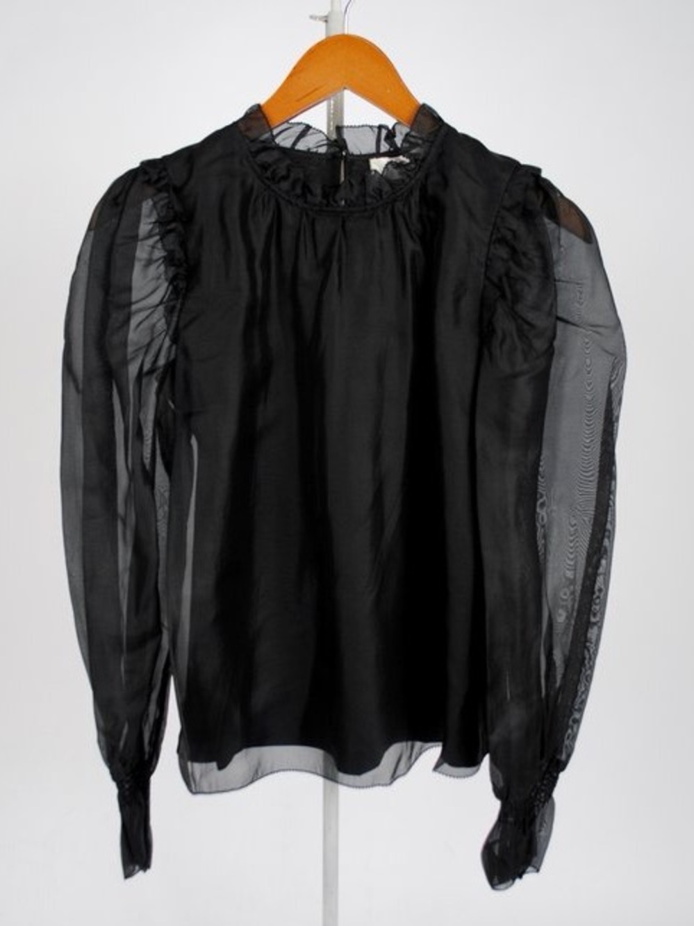 SEA NEW YORK
NURIA ORGANZA LONG-SLEEVE TOP - BLACK